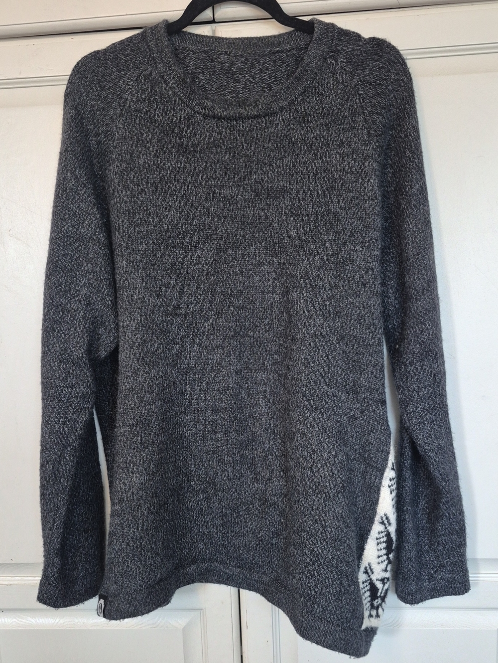 Handmade Black Alpaca Blend Sweater (XL)
